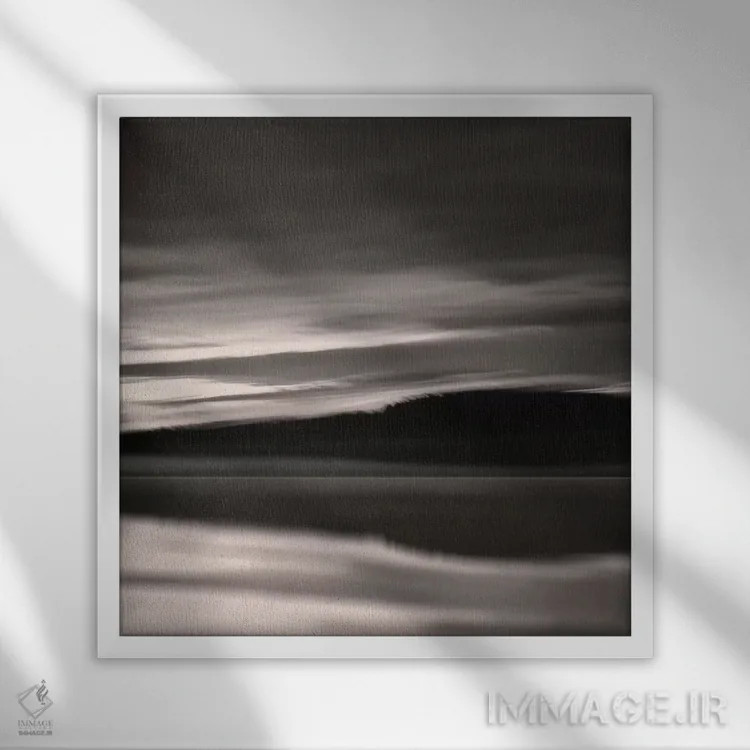 تابلو انتزاعی سراب اثر لنا وایسبک - نمای قابدار سفید