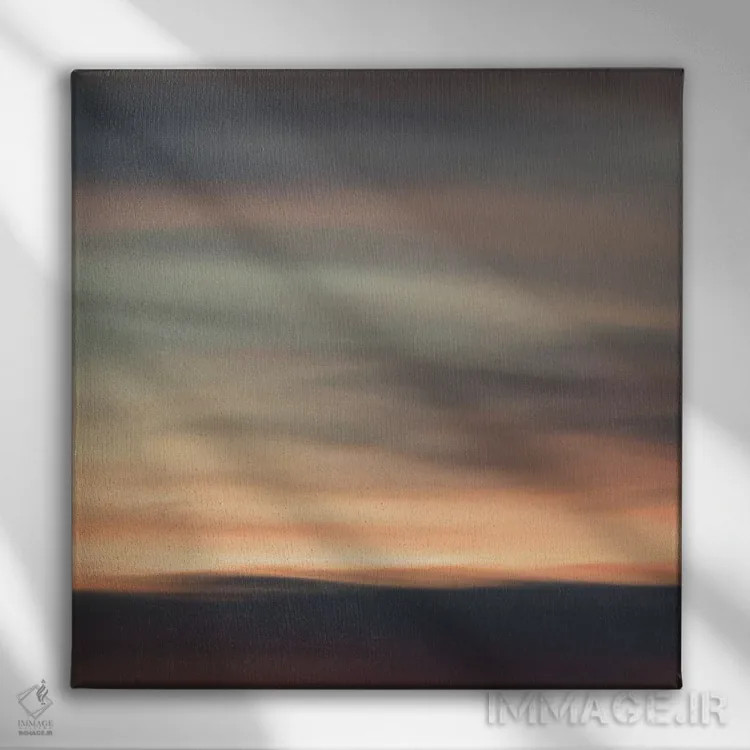 تابلو مینیمال چشم انداز رویایی ۱۰ اثر لنا وایسبک - نمای روبهرو روی دیوار