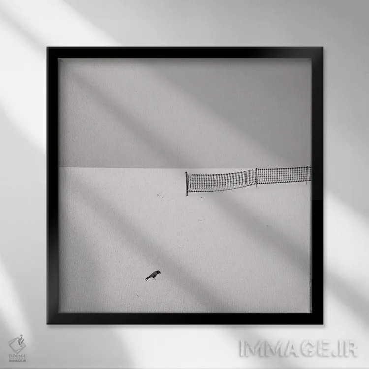 تابلو دکوراتیو پرنده اثر لنا وایسبک - نمای قابدار مشکی