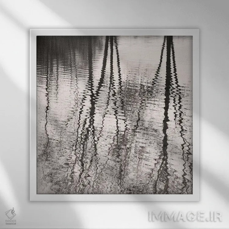 تابلو مدرن بازتاب اثر لنا وایسبک - نمای قابدار سفید