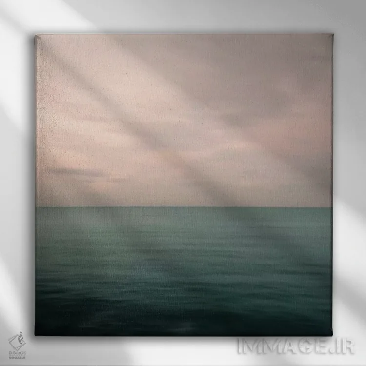 تابلو مدرن منظره دریا و آسمان اثر لنا وایسبک - نمای روبهرو روی دیوار