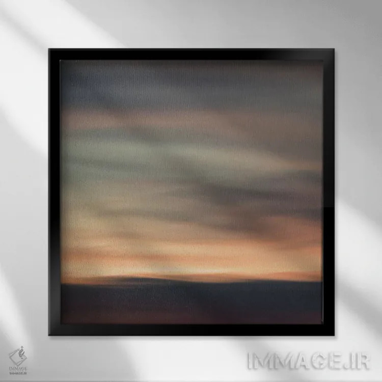 تابلو مینیمال چشم انداز رویایی ۱۰ اثر لنا وایسبک - نمای قابدار مشکی