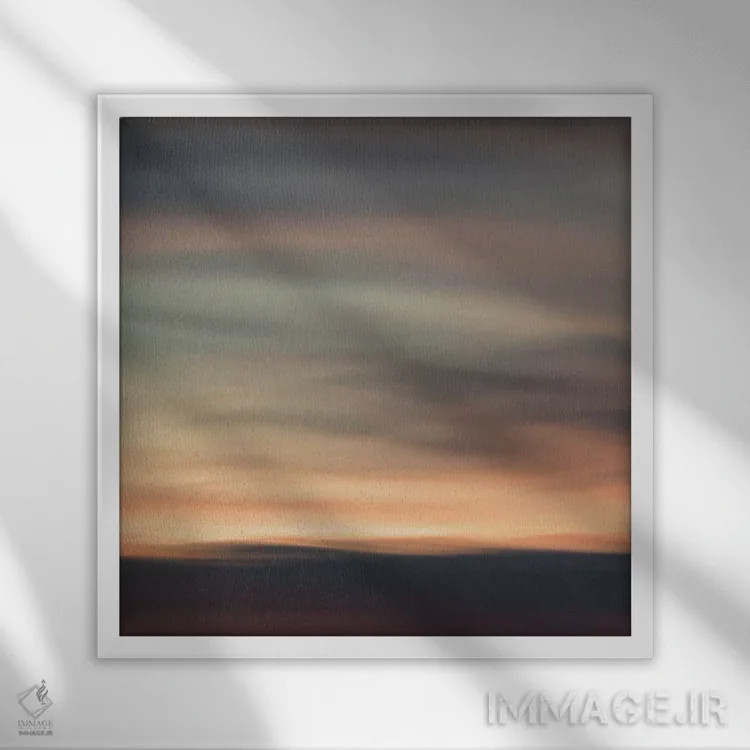 تابلو مینیمال چشم انداز رویایی ۱۰ اثر لنا وایسبک - نمای قابدار سفید