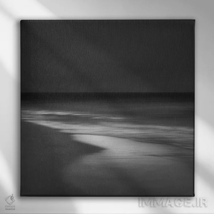 تابلو انتزاعی گرگ ومیش اثر لنا وایسبک - نمای روبهرو روی دیوار