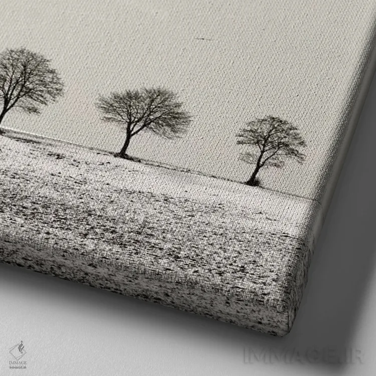 تابلو دکوراتیو بوستان اثر لنا وایسبک - نمای نزدیک بافت بوم