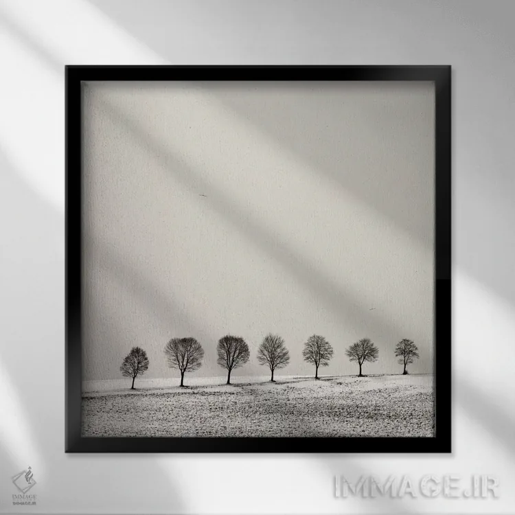 تابلو دکوراتیو بوستان اثر لنا وایسبک - نمای قابدار مشکی