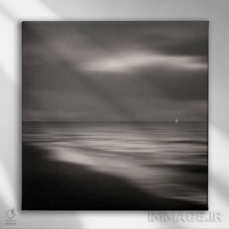 تابلو انتزاعی سفر اثر لنا وایسبک - نمای روبهرو روی دیوار