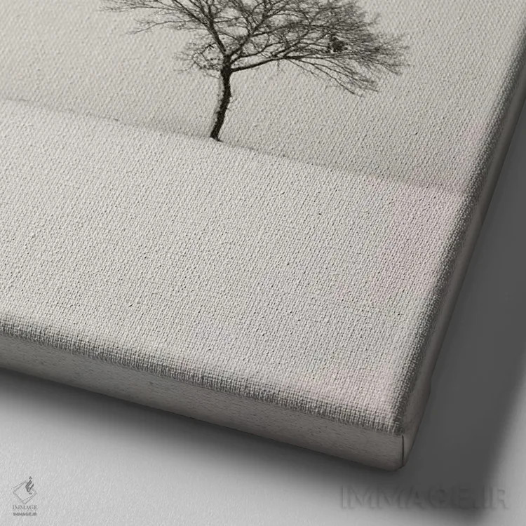 تابلو دکوراتیو سه درخت اثر لنا وایسبک - نمای نزدیک بافت بوم