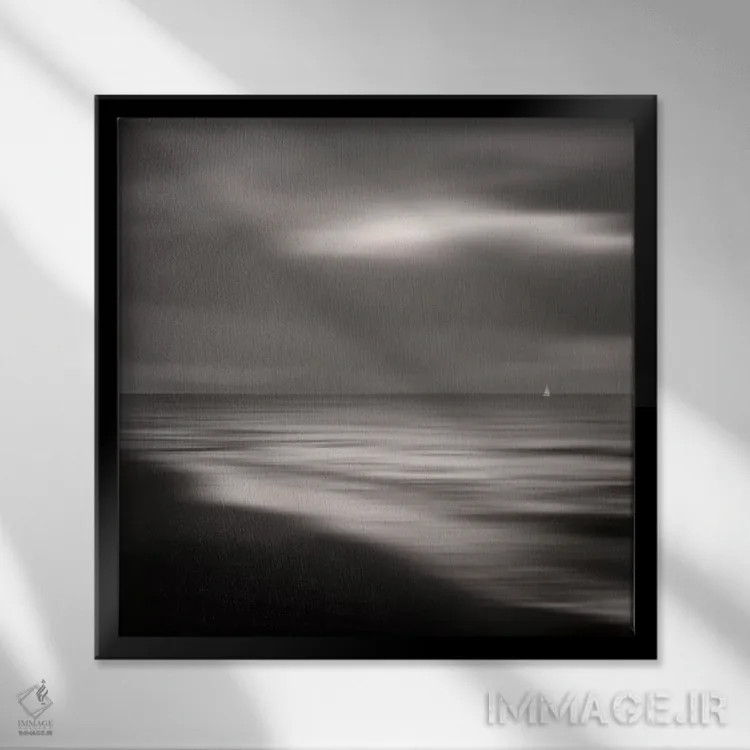 تابلو انتزاعی سفر اثر لنا وایسبک - نمای قابدار مشکی