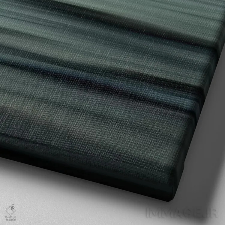 تابلو انتزاعی موج های آرامش اثر لنا وایسبک - نمای نزدیک بافت بوم