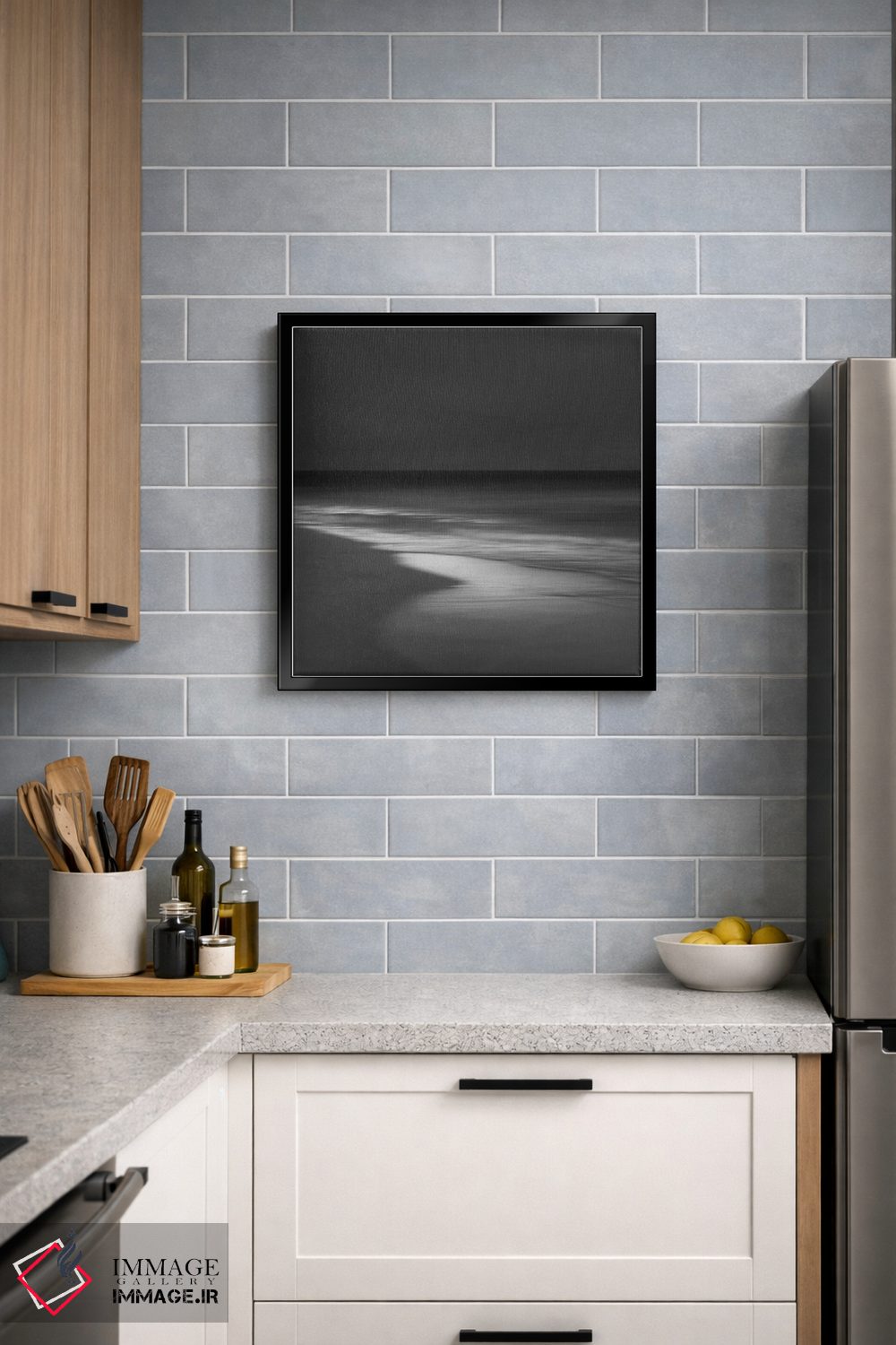 تابلو انتزاعی گرگ ومیش اثر لنا وایسبک - D4B