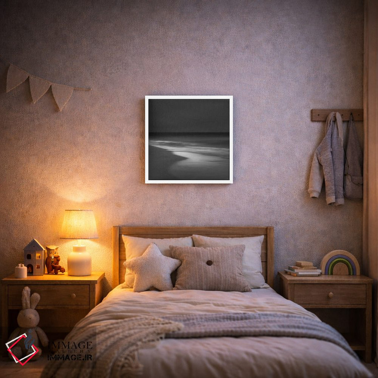 تابلو انتزاعی گرگ ومیش اثر لنا وایسبک - D6W