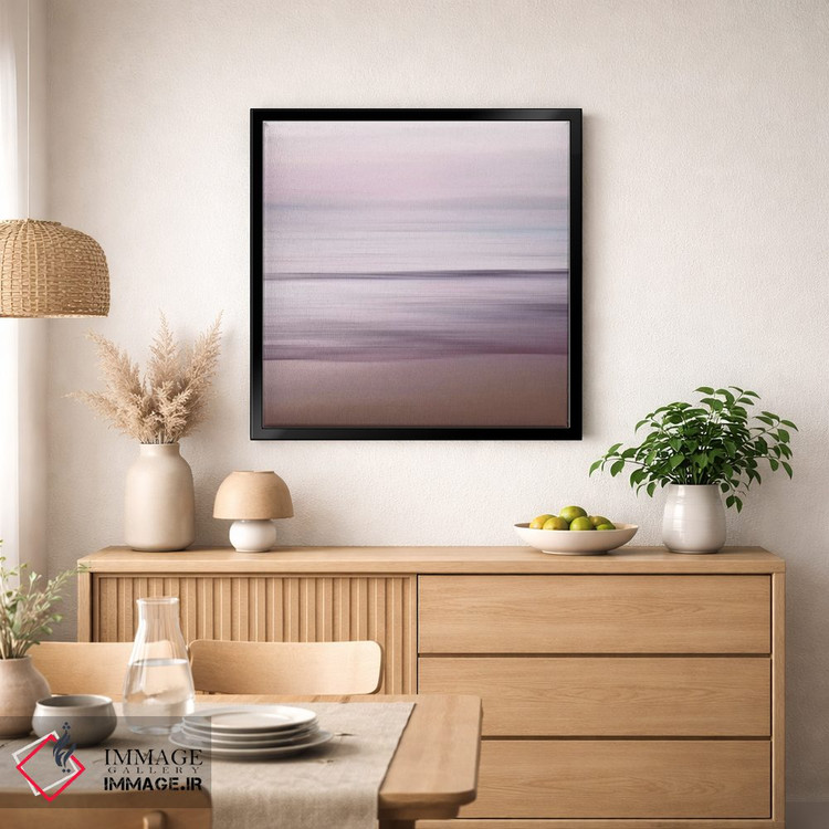 تابلو انتزاعی غروب پاستلی اثر لنا وایسبک - D1B