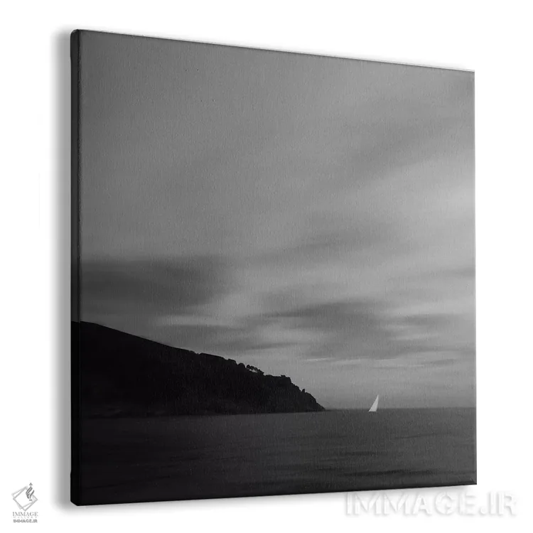 تابلو دکوراتیو Clouds And A Boat,دریا، ابرها و یک قایق اثر لنا وایسبک - نمای پرسپکتیو محصول