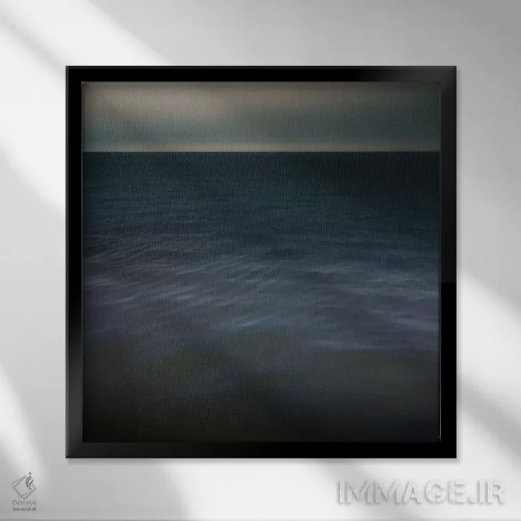 تابلو مینیمال چشم انداز خیالی ۸ اثر لنا وایسبک - نمای قابدار مشکی