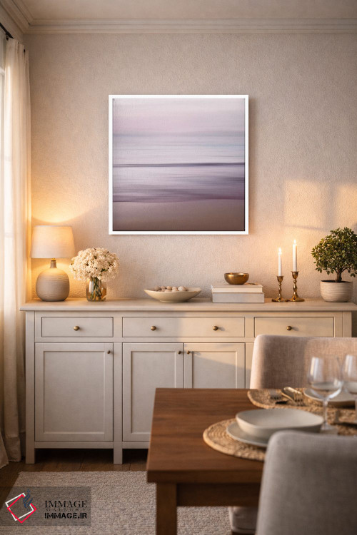 تابلو انتزاعی غروب پاستلی اثر لنا وایسبک - D5W