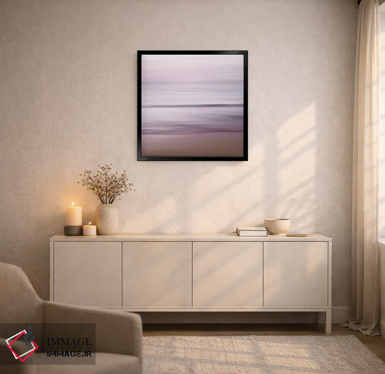 تابلو انتزاعی غروب پاستلی اثر لنا وایسبک - D6B