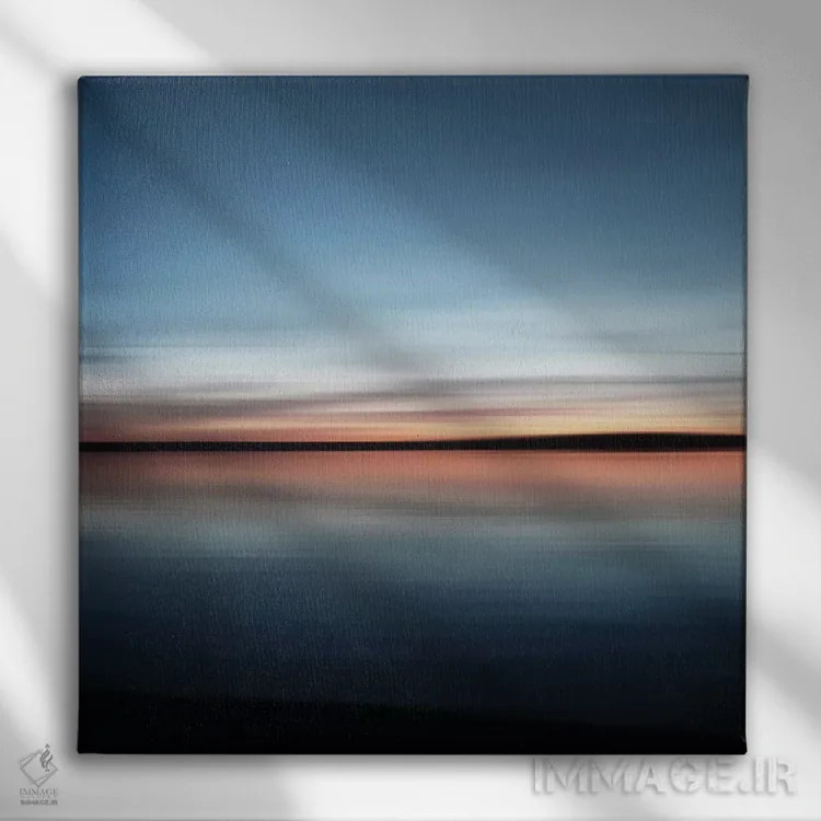 تابلو دکوراتیو آنجا که دریا با آسمان تلاقی می کند اثر لنا وایسبک - نمای روبهرو روی دیوار