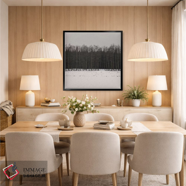 تابلو دکوراتیو جنگل های زمستانی اثر لنا وایسبک - D6B