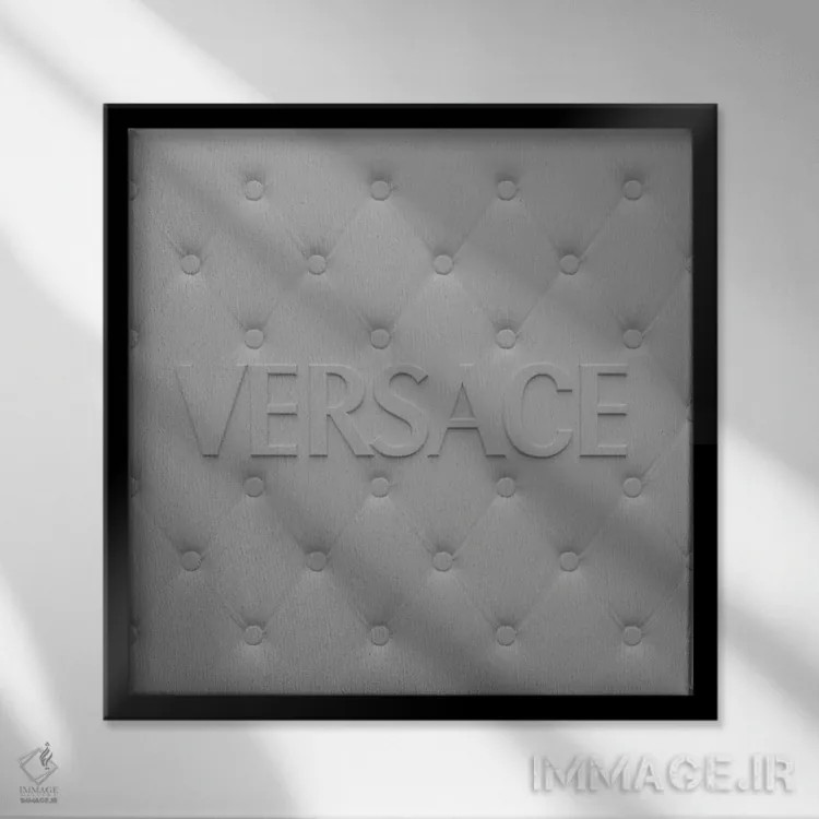 تابلو دکوراتیو پنل ورساچه اثر فایو بای فایو کالکتیو - نمای قابدار مشکی