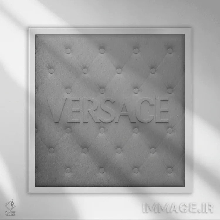 تابلو دکوراتیو پنل ورساچه اثر فایو بای فایو کالکتیو - نمای قابدار سفید