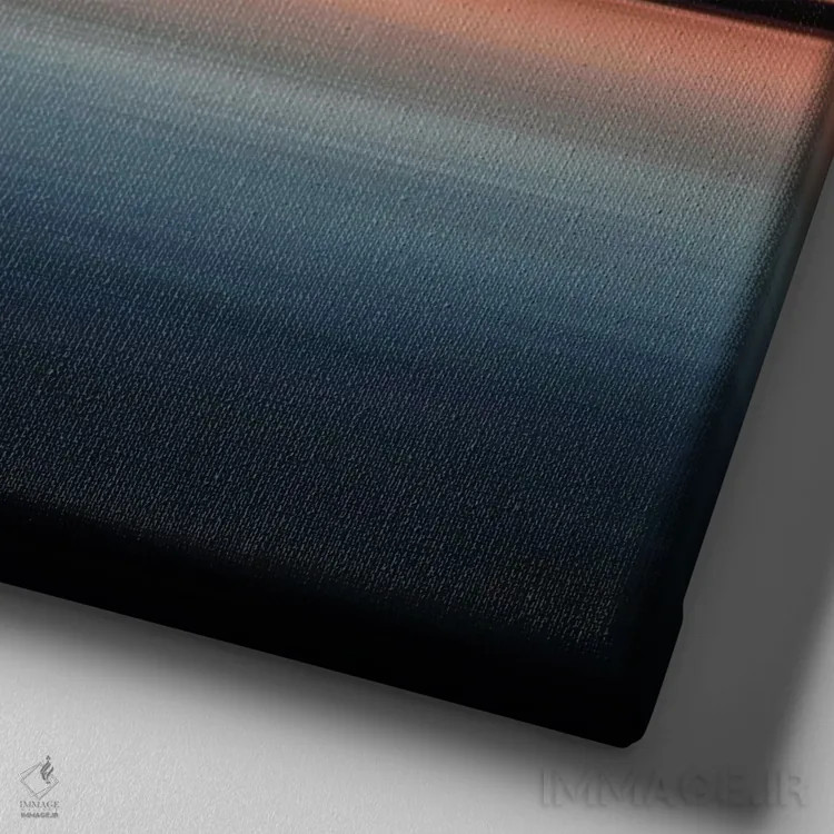 تابلو دکوراتیو آنجا که دریا با آسمان تلاقی می کند اثر لنا وایسبک - نمای نزدیک بافت بوم