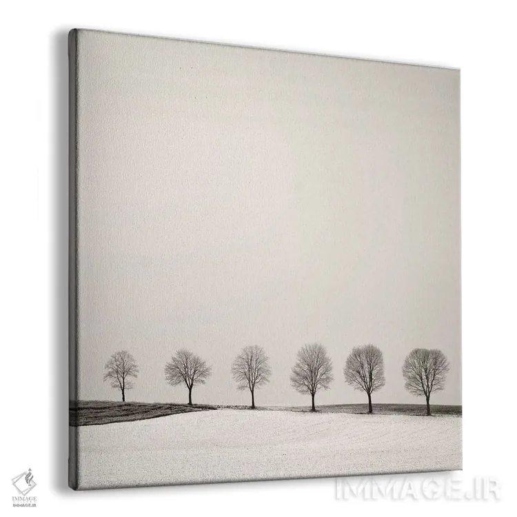 تابلو دکوراتیو خط درختان اثر لنا وایسبک - نمای پرسپکتیو محصول