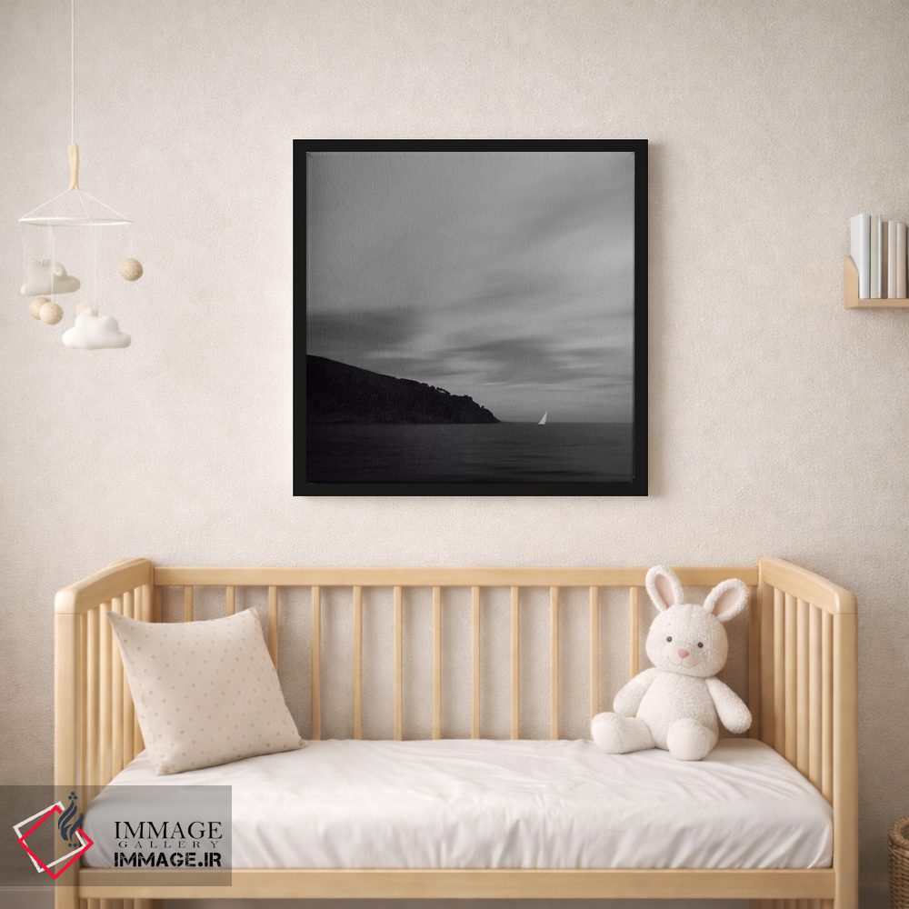 تابلو دکوراتیو Clouds And A Boat,دریا، ابرها و یک قایق اثر لنا وایسبک - D1B