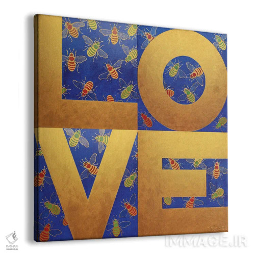 تابلو دکوراتیو عشق زنبورها اثر آلا گرانده - نمای پرسپکتیو محصول