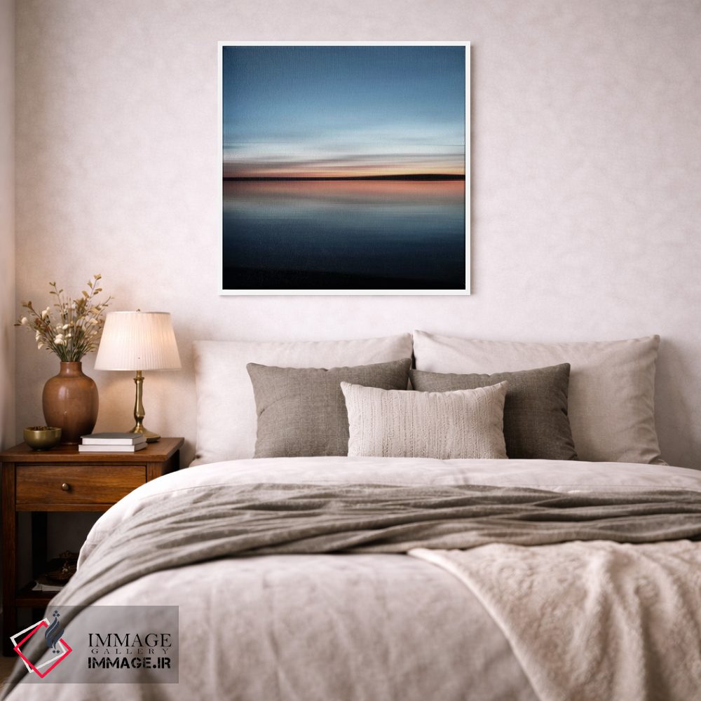 تابلو دکوراتیو آنجا که دریا با آسمان تلاقی می کند اثر لنا وایسبک - D1W