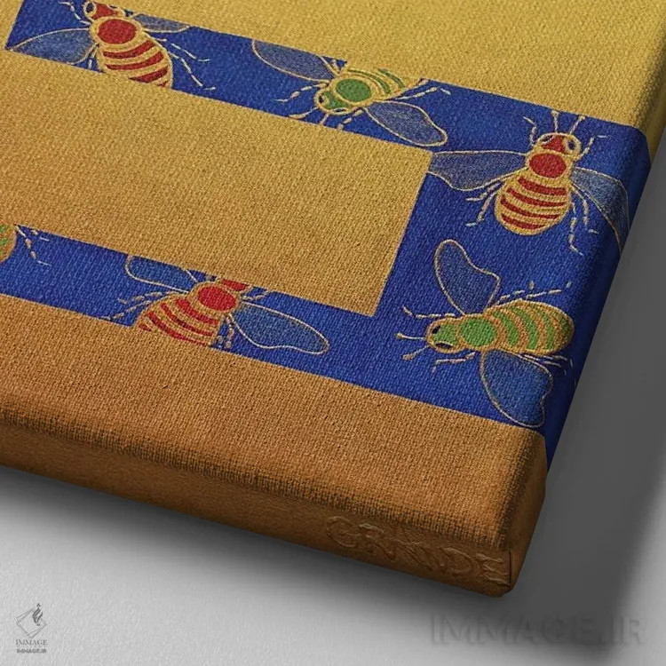 تابلو دکوراتیو عشق زنبورها اثر آلا گرانده - نمای نزدیک بافت بوم