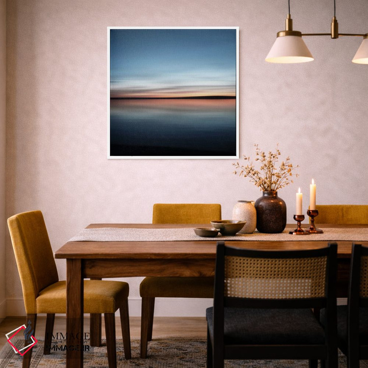 تابلو دکوراتیو آنجا که دریا با آسمان تلاقی می کند اثر لنا وایسبک - D3W