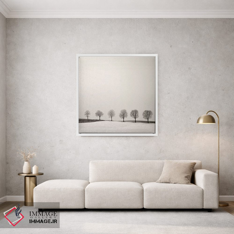 تابلو دکوراتیو خط درختان اثر لنا وایسبک - D1W