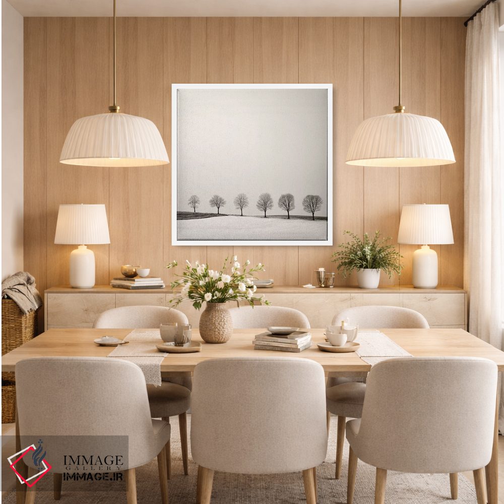 تابلو دکوراتیو خط درختان اثر لنا وایسبک - D4W