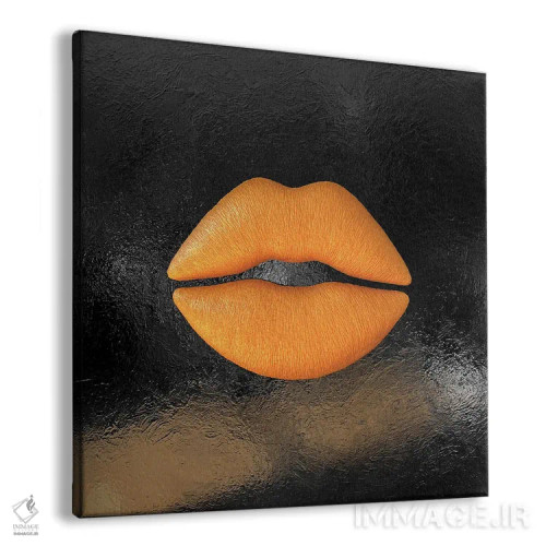 تابلو دکوراتیو لب های طلایی اثر آلا گرانده - نمای پرسپکتیو محصول