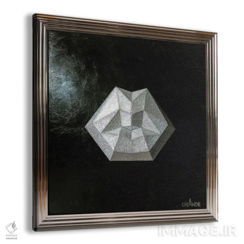 تابلو دکوراتیو لب های الماسی اثر آلا گرانده - نمای پرسپکتیو محصول