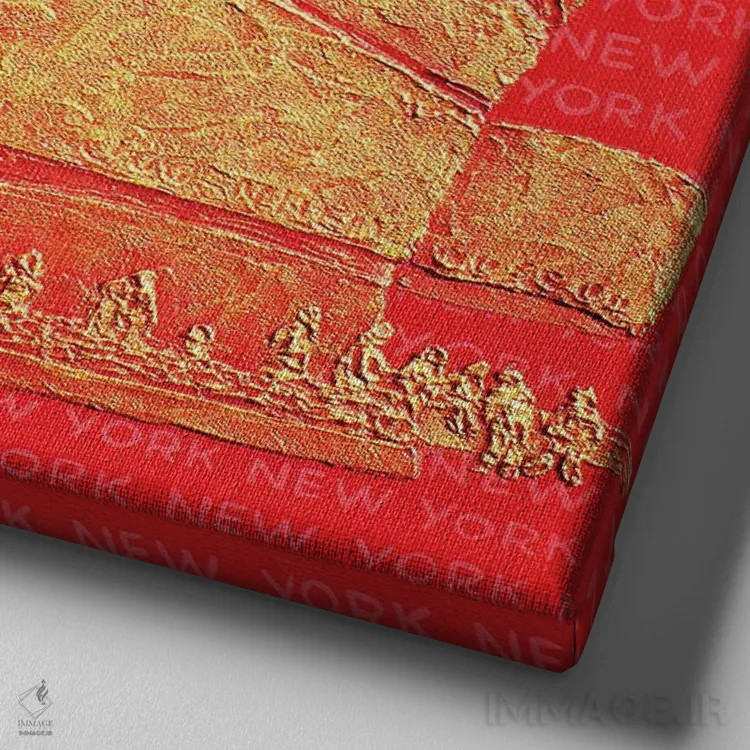 تابلو دکوراتیو موزه سولومون گوگنهایم اثر آلا گرانده - نمای نزدیک بافت بوم