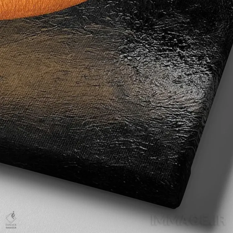 تابلو دکوراتیو لب های طلایی اثر آلا گرانده - نمای نزدیک بافت بوم