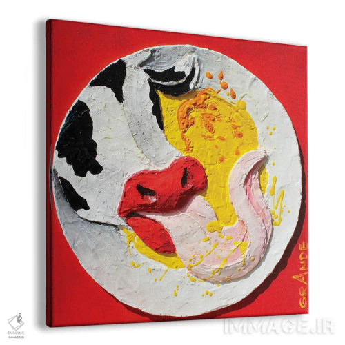 تابلو دکوراتیو زبان گوساله با سس تند اثر آلا گرانده - نمای پرسپکتیو محصول