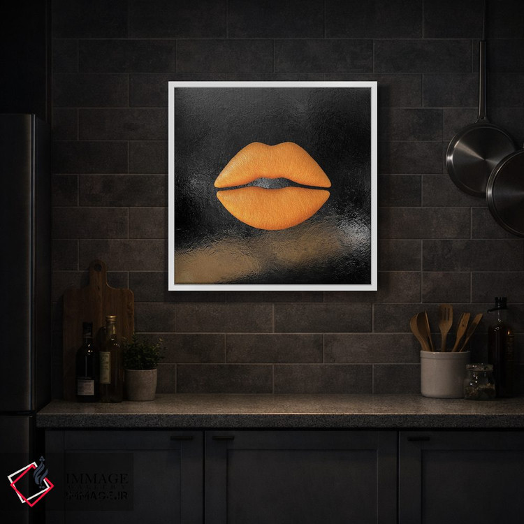 تابلو دکوراتیو لب های طلایی اثر آلا گرانده - D1W