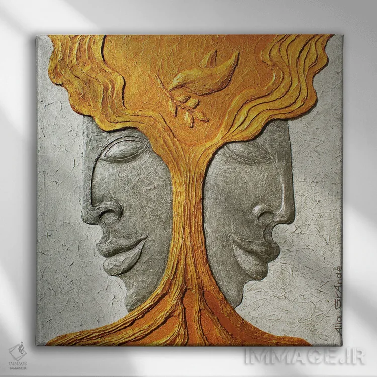 تابلو دکوراتیو درخت صلح اثر آلا گرانده - نمای روبهرو روی دیوار