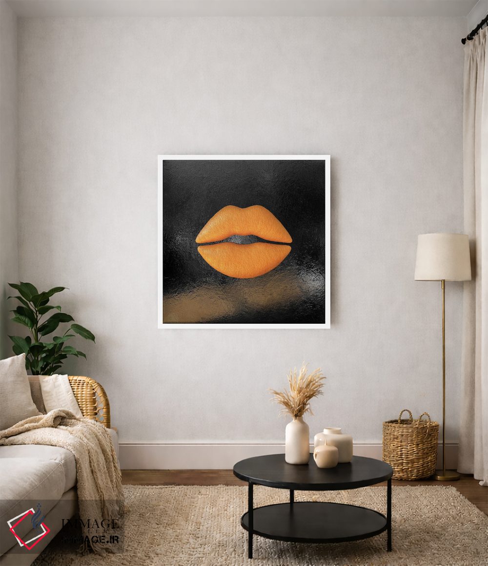 تابلو دکوراتیو لب های طلایی اثر آلا گرانده - D2W