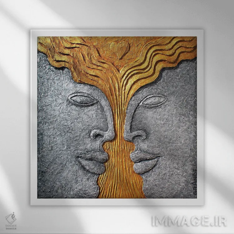 تابلو دکوراتیو درخت عشق اثر آلا گرانده - نمای قابدار سفید