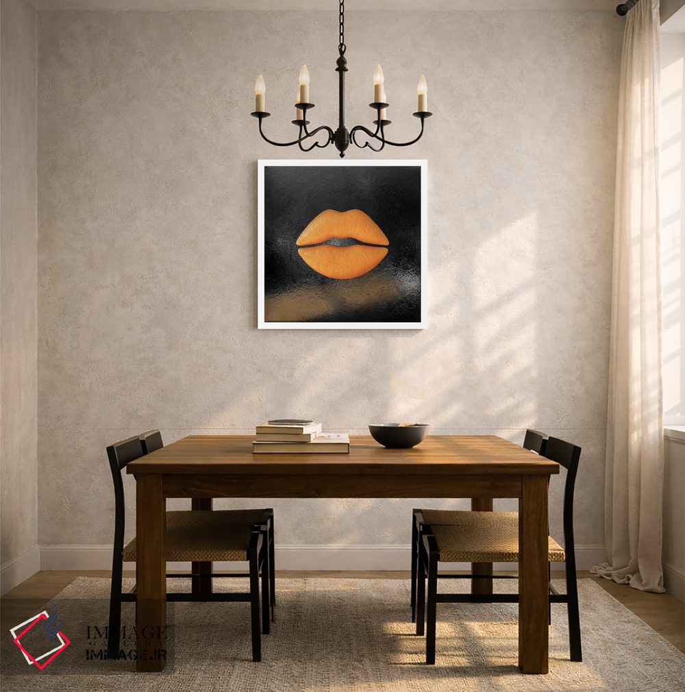 تابلو دکوراتیو لب های طلایی اثر آلا گرانده - D5W