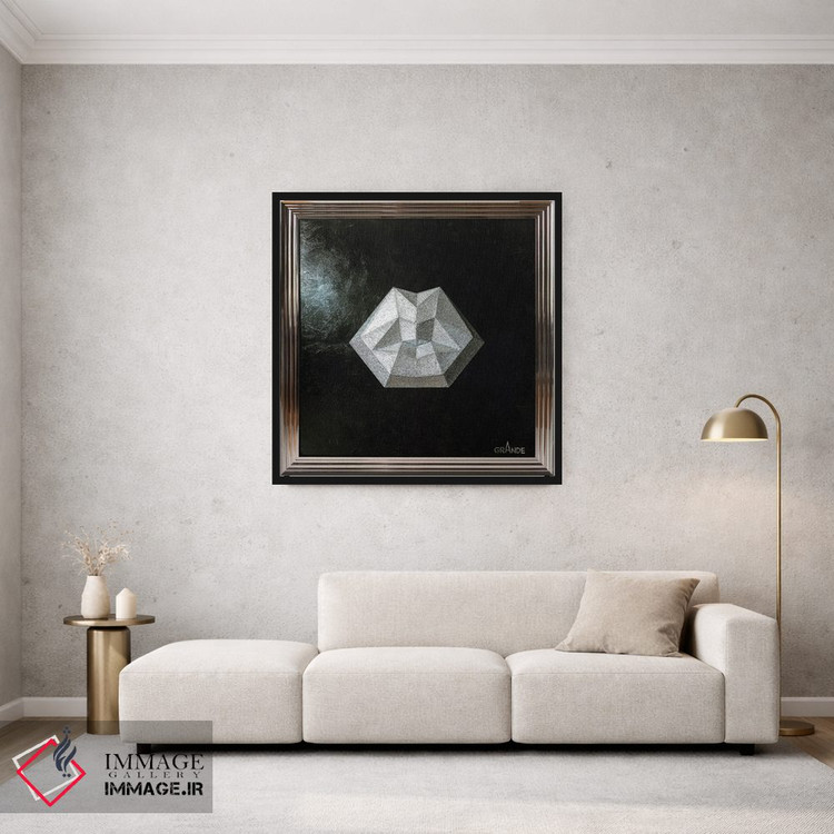 تابلو دکوراتیو لب های الماسی اثر آلا گرانده - D1B