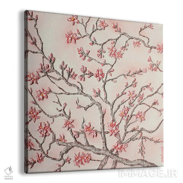 تابلو دکوراتیو درخت بادام اثر آلا گرانده - نمای پرسپکتیو محصول