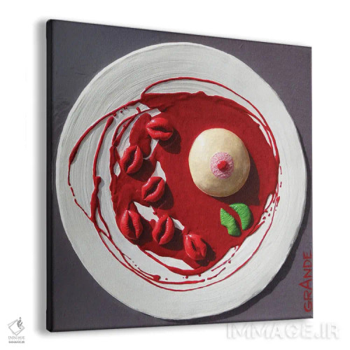 تابلو دکوراتیو پننا کوتا با سس تمشک اثر آلا گرانده - نمای پرسپکتیو محصول