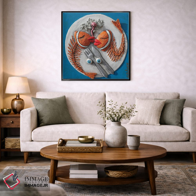 تابلو دکوراتیو ماهی با زیتون اثر آلا گرانده - D3B