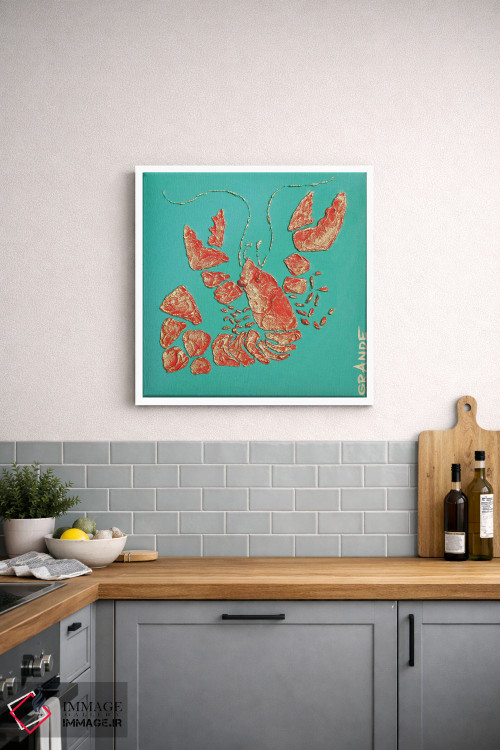 تابلو دکوراتیو خرچنگ قرمز ۳ اثر آلا گرانده - D2W