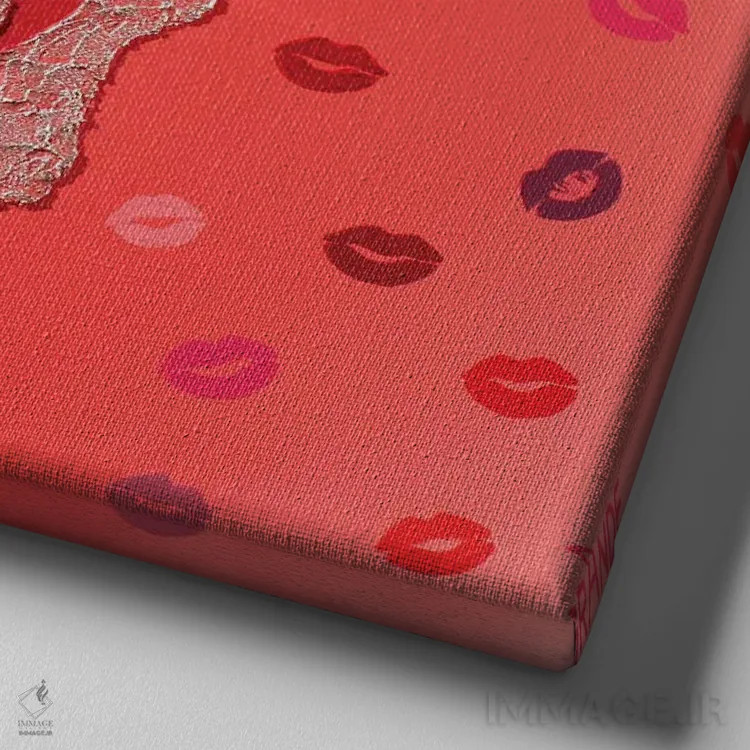 تابلو دکوراتیو الان ببوس اثر آلا گرانده - نمای نزدیک بافت بوم